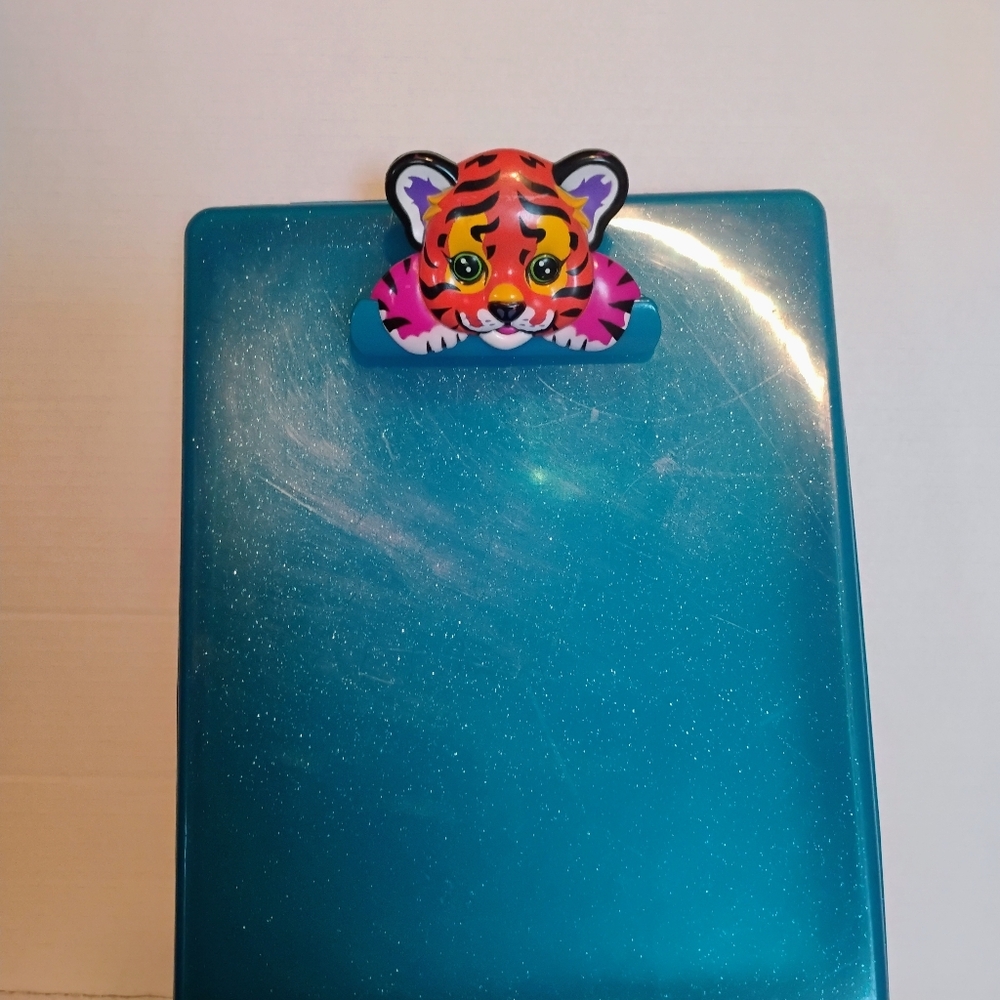 💜Vintage Lisa Frank Tiger Glitter Clipboard💜 - Picture 3 of 5